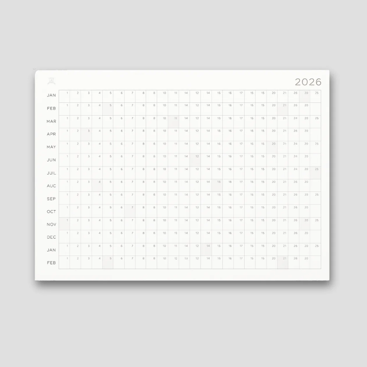 2026 Appointed Planning Wall Calendar