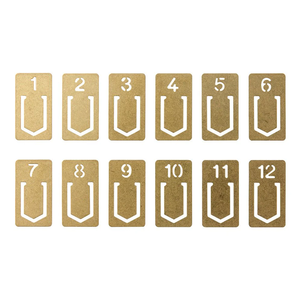 Traveler's Brass Number Clips